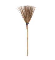 Coco Broom with Stick – Natural Fibre Outdoor Broom for Sweeping Dust, Leaves and Debris from Yards, Streets and Rough Surfaces